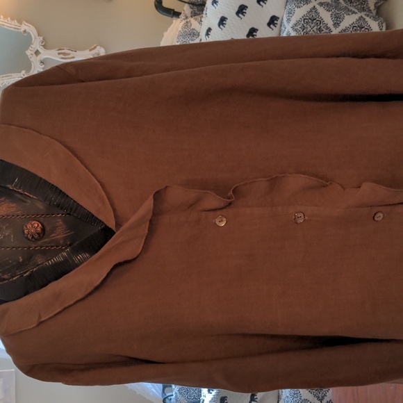 Hot  Cotton Linen Blouse - Picture 2 of 4